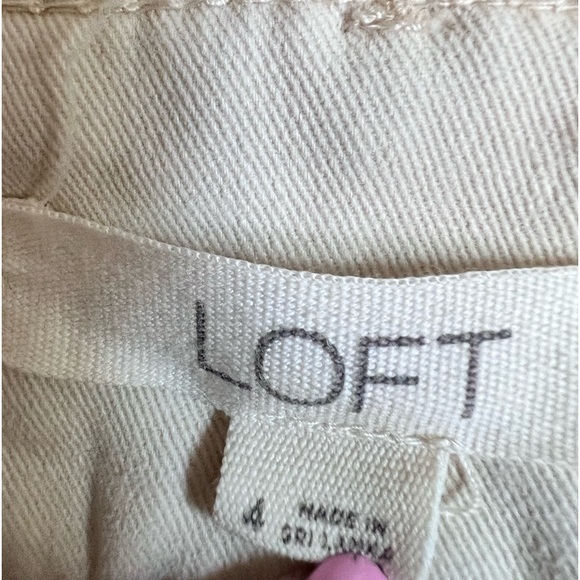 Loft Women’s Pants size 4 Color Cream - Picture 4 of 5